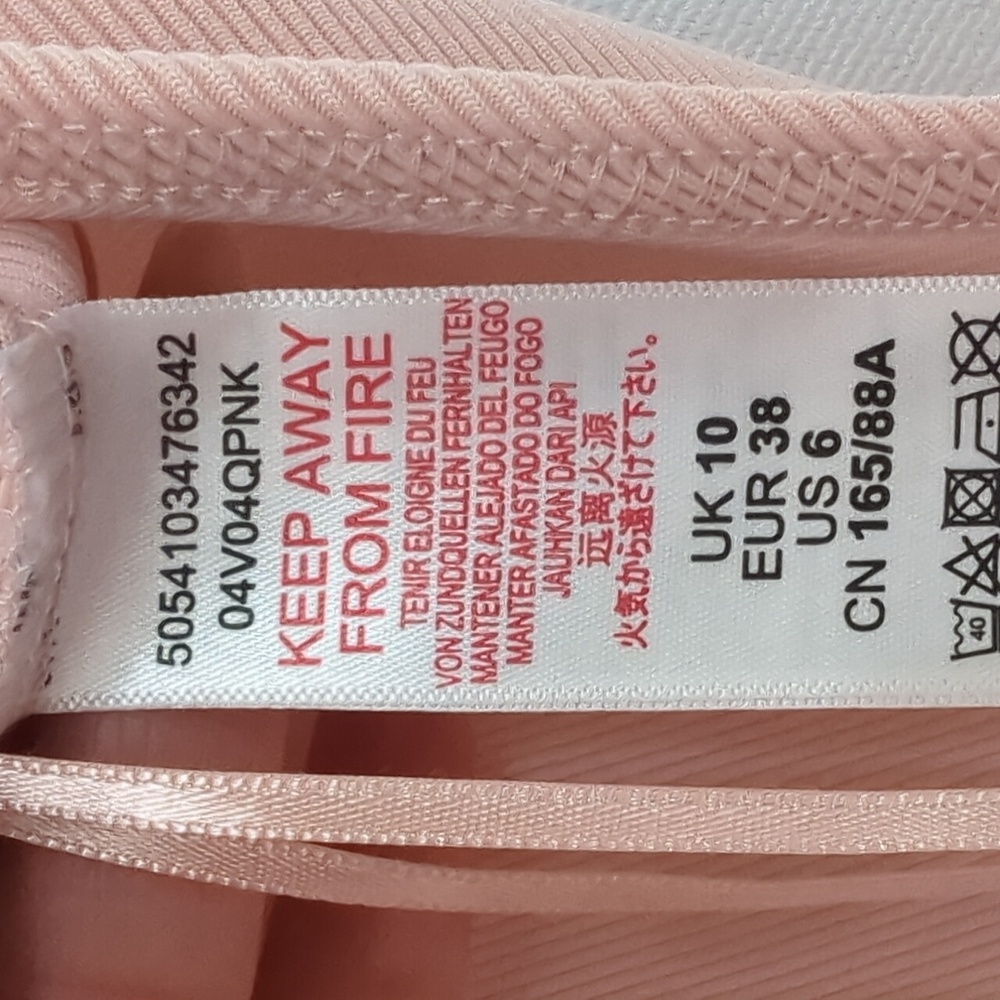 Baby Pink Topshop Ribbed Bodysuit - Picture 7 of 7